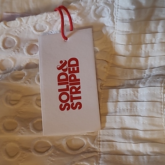 NWT* Solid & Striped* Ariel Eyelet Dress* Marshmallow* Off White* Sz L - Picture 6 of 7